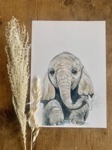 elephant safari animal print