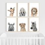 Safari Animal Nursery Prints