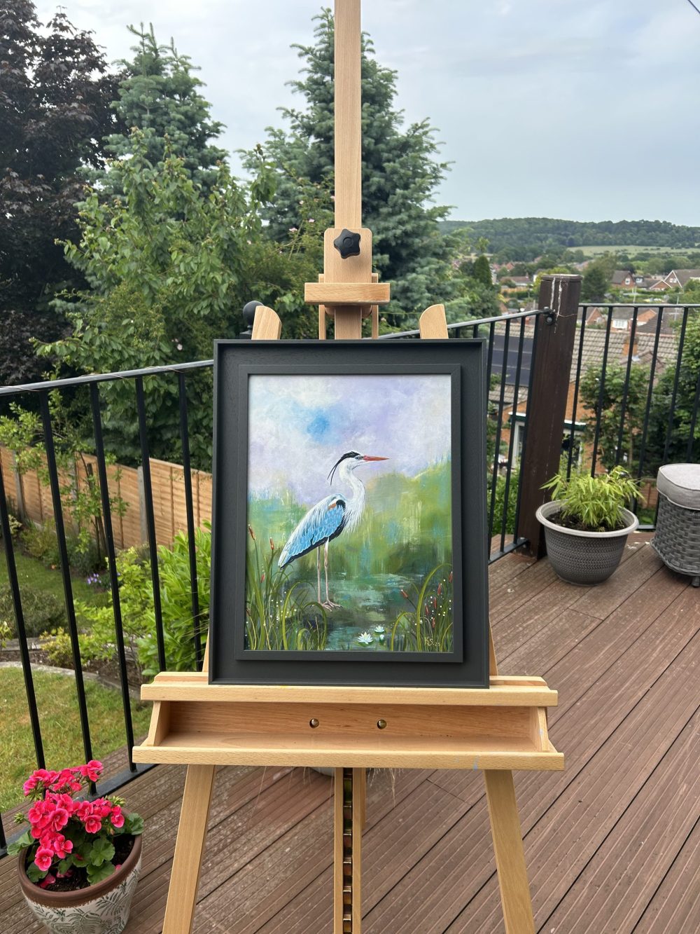 Kinver artist Karen Sutton art at home painting in Staffordshire