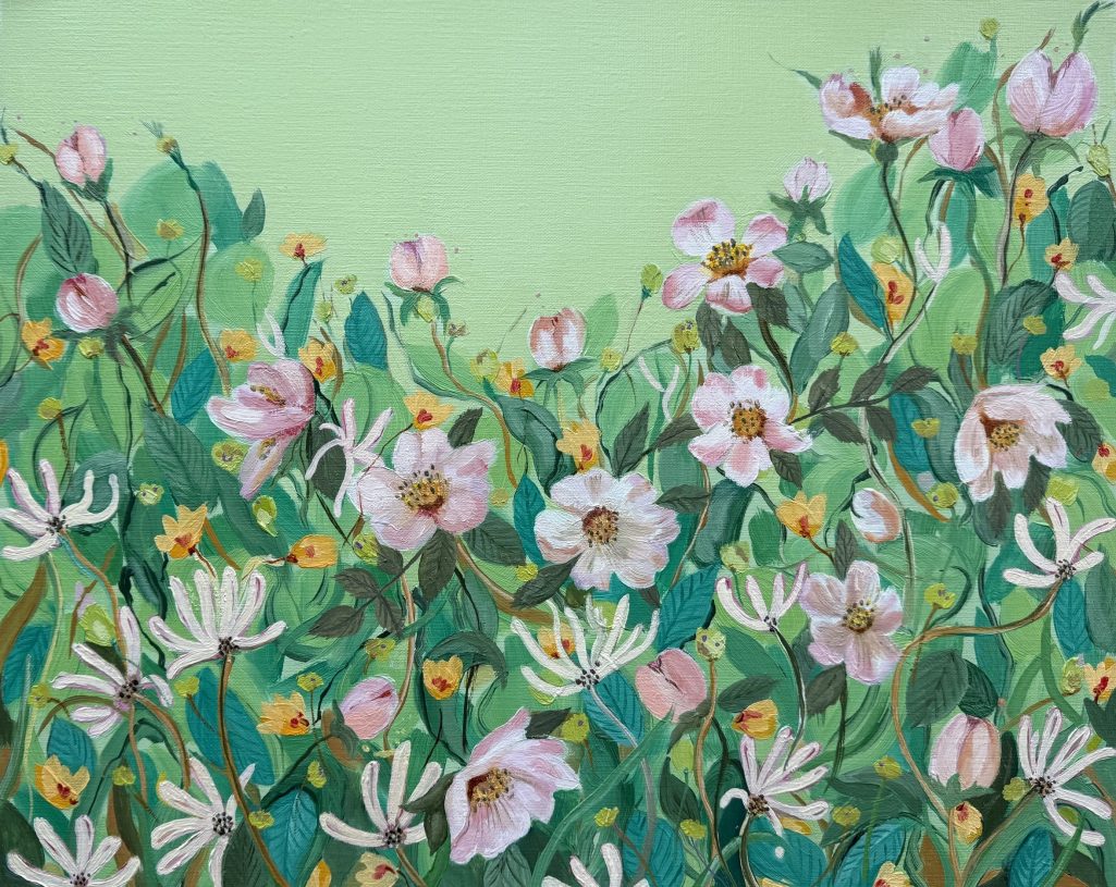 honeysuckle & roses - karen sutton art
